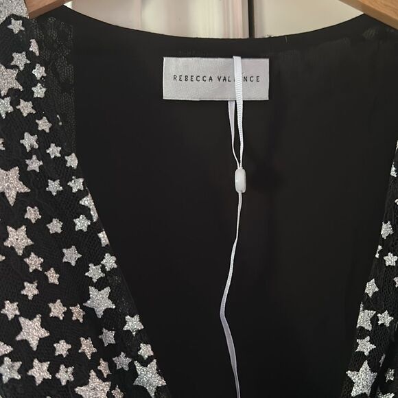 🎀 Authentic REBECCA VALLANCE NWOT Valarie glittered tulle midi 2 - Picture 7 of 15
